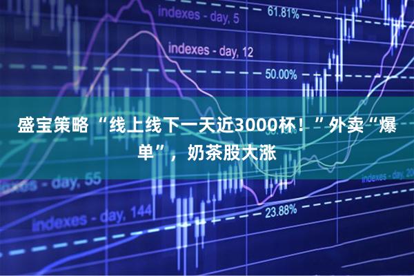 盛宝策略 “线上线下一天近3000杯！”外卖“爆单”，奶茶股大涨